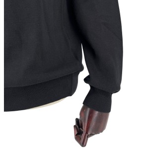 Sweter bawełniany półgolf czarny
