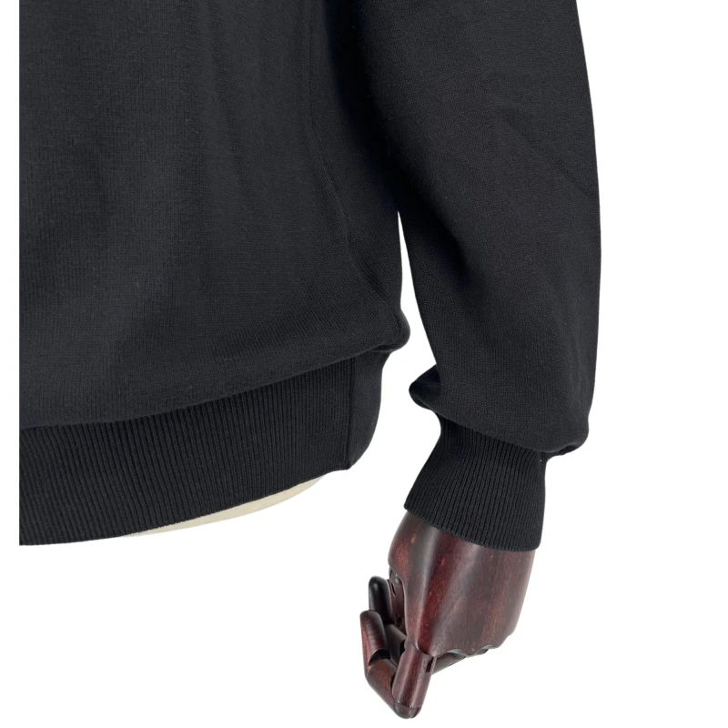 Sweter bawełniany półgolf czarny
