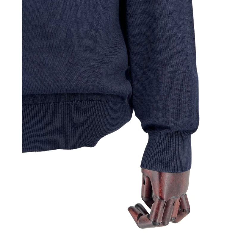 Sweter bawełniany półgolf granatowy