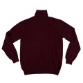 Sweter bawełniany z golfem bordowy