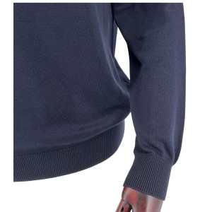 Sweter bawełniany z golfem granatowy