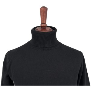 Sweter bawełniany z golfem czarny