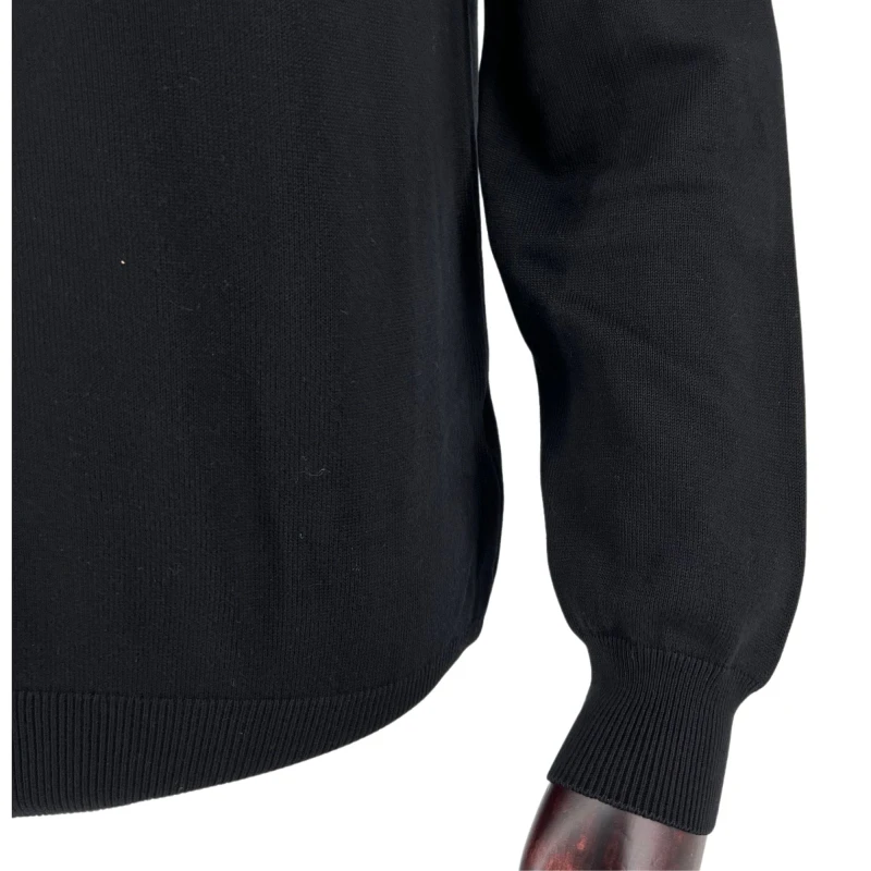 Sweter bawełniany z golfem czarny
