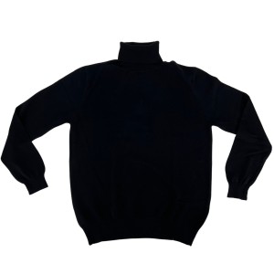 Sweter bawełniany z golfem czarny