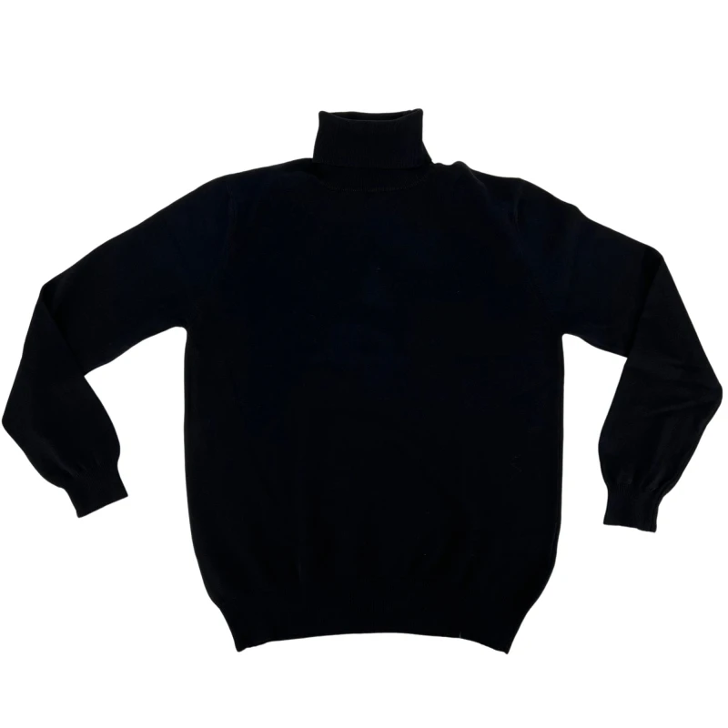 Sweter bawełniany z golfem czarny
