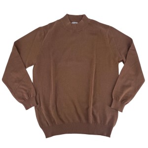 Sweter bawełniany półgolf camel