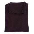 Sweter bawełniany z golfem brązowy