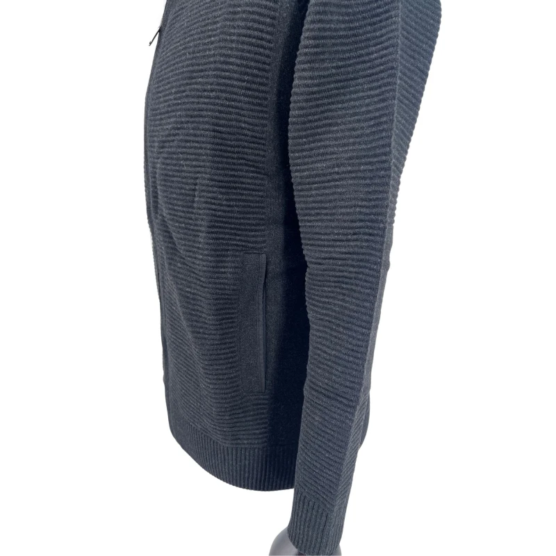 Sweter rozpinany czarny prążek