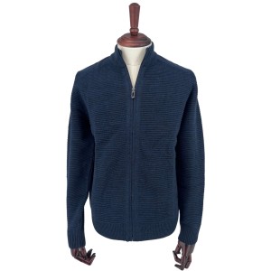 Sweter rozpinany granatowy prążek