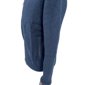 Sweter rozpinany granatowy prążek