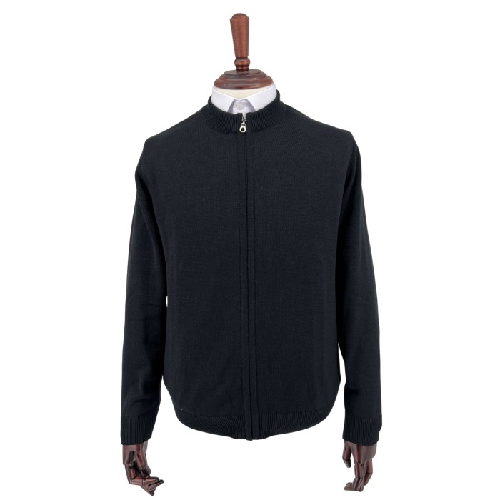 Sweter rozpinany Atos czarny
