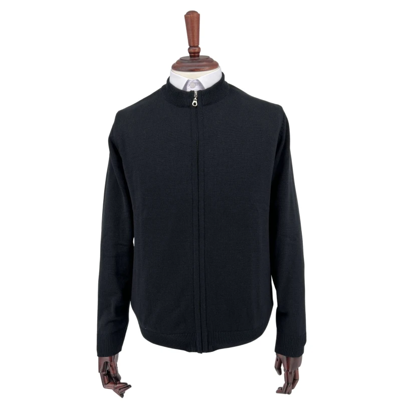 Sweter rozpinany Atos czarny