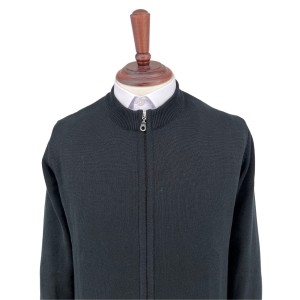 Sweter rozpinany Atos czarny