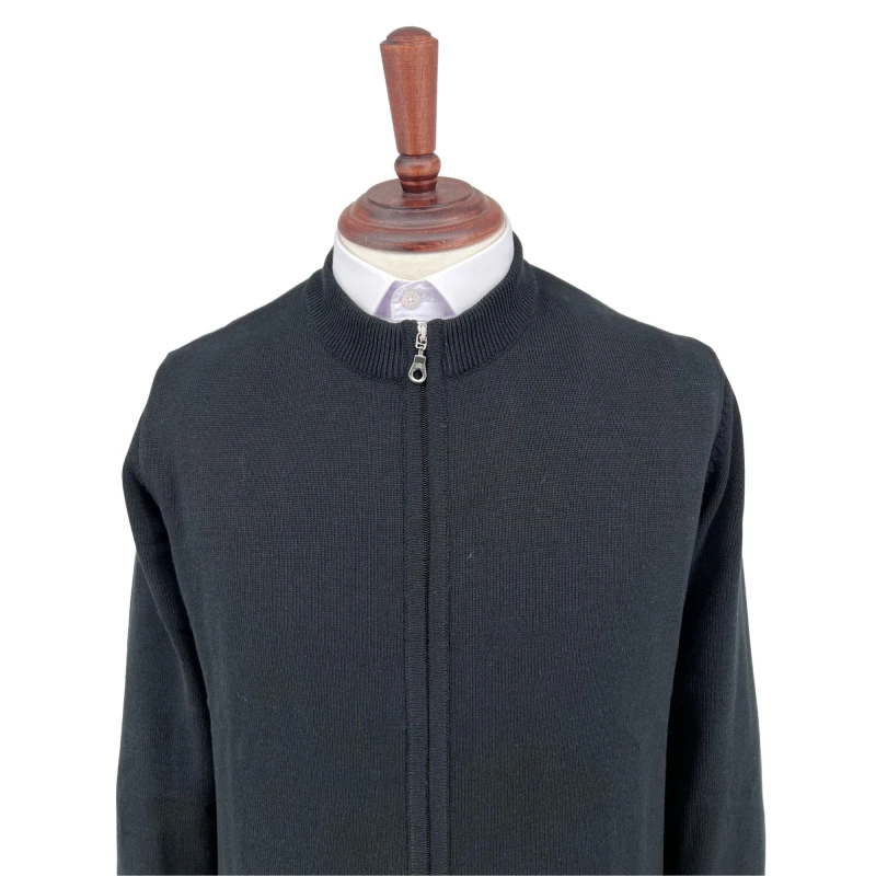 Sweter rozpinany Atos czarny