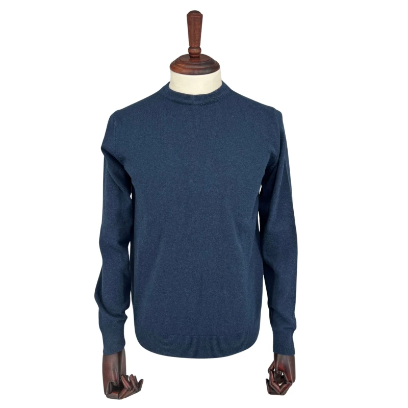 Sweter z okrągłym dekoltem jeans