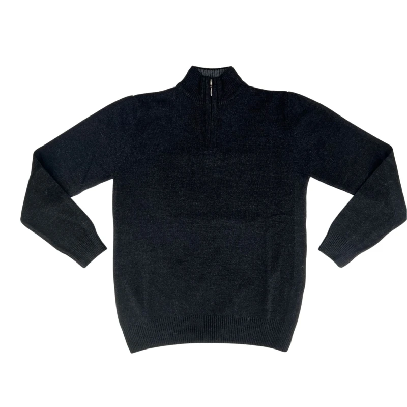 Sweter polo czarny