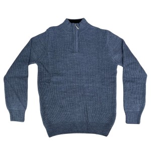 Sweter polo niebieski prążek