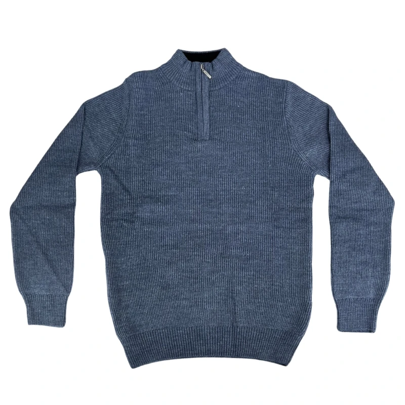 Sweter polo niebieski prążek