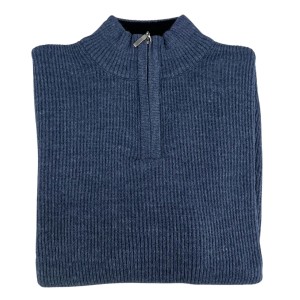 Sweter polo niebieski prążek