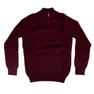 Sweter polo bordo prążek
