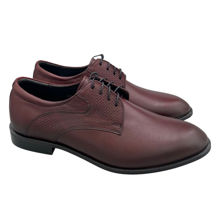 Bordowe buty męskie