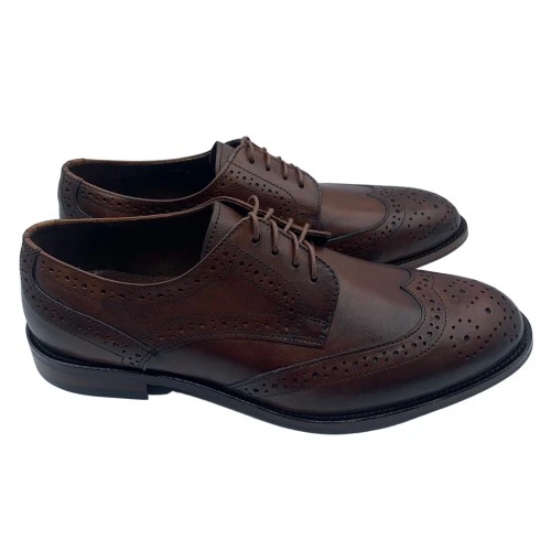 Brązowe ażurowe buty męskie