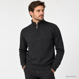 Sweter polo czarny (BL)
