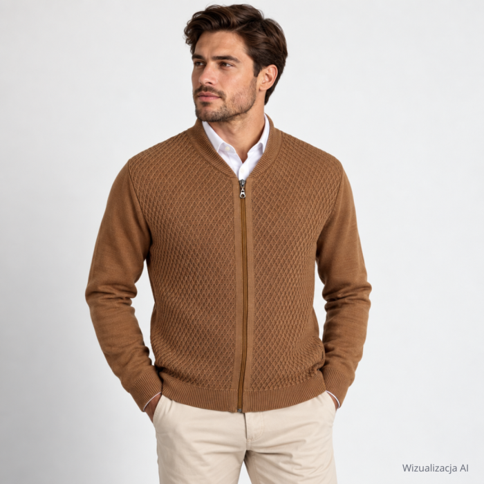Sweter rozpinany Parys mokka