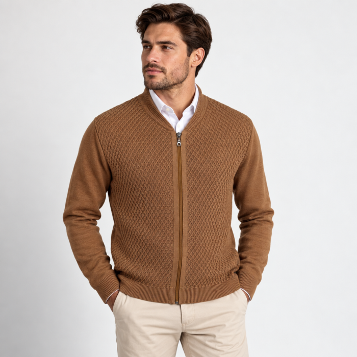 Sweter rozpinany Parys mokka