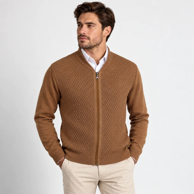 Sweter rozpinany Parys mokka